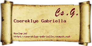 Csereklye Gabriella névjegykártya