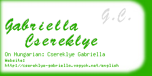 gabriella csereklye business card